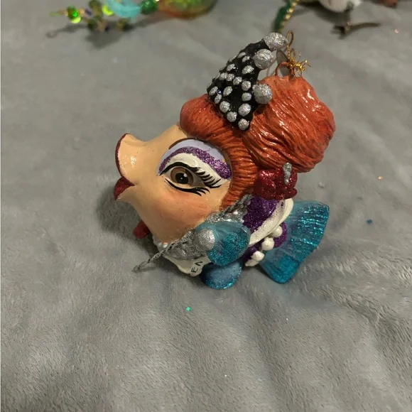 Lot of turquoise Christmas ornaments - Picture 3 of 12